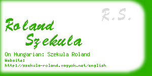 roland szekula business card